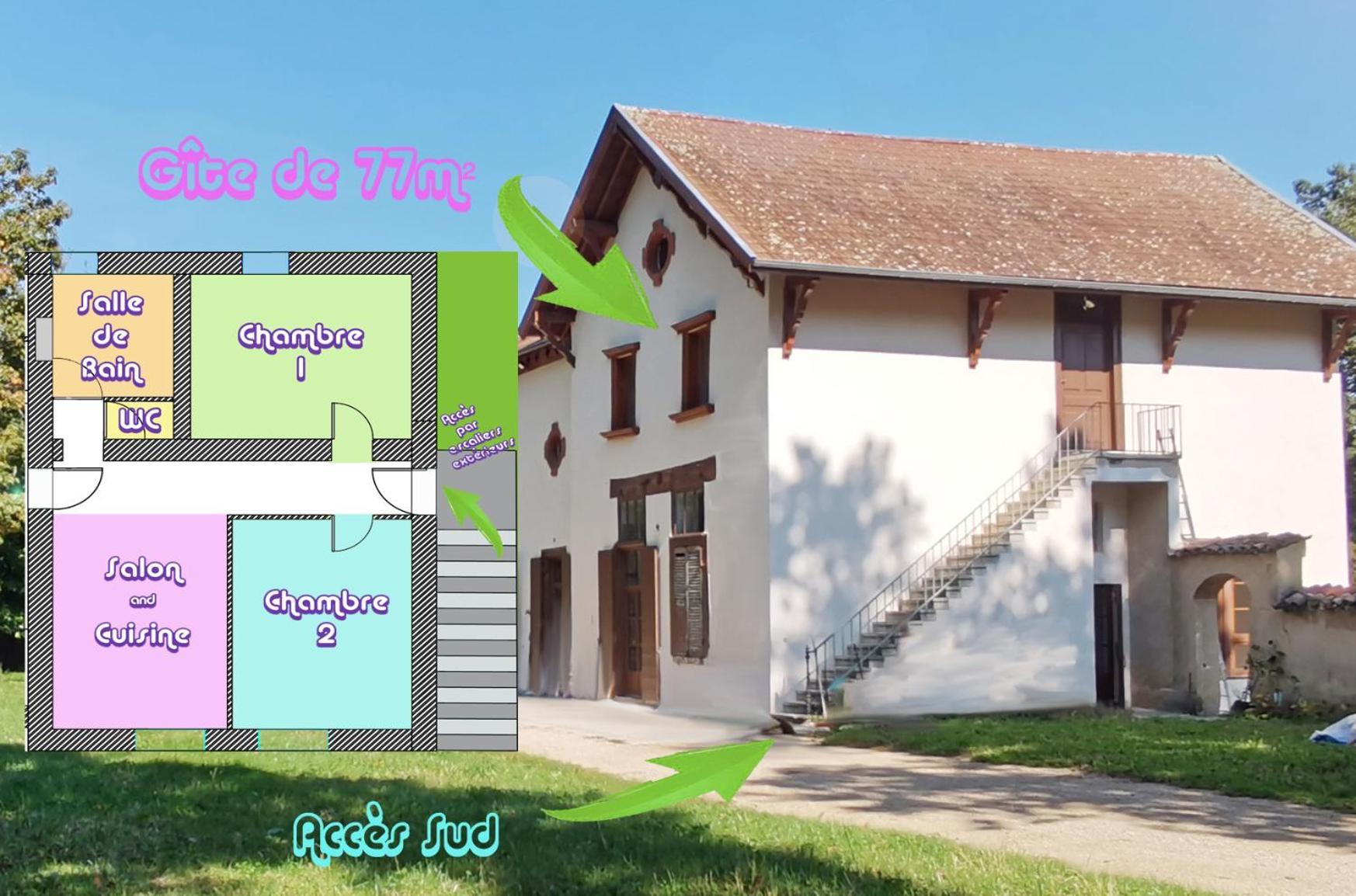 Aux Domaines D'Automne Apartment Peronnas Phòng bức ảnh